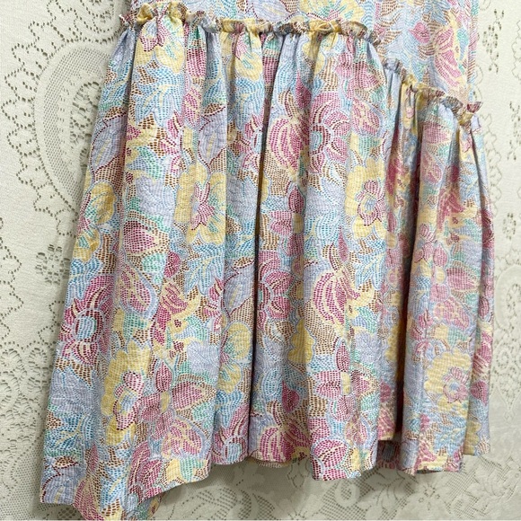 WARM Georgia Dot-Floral Silk Jacquard Shift Dress - Picture 12 of 15